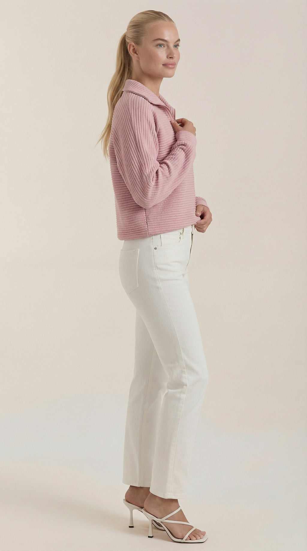 Melinda Quarter-Zip Polo Pullover