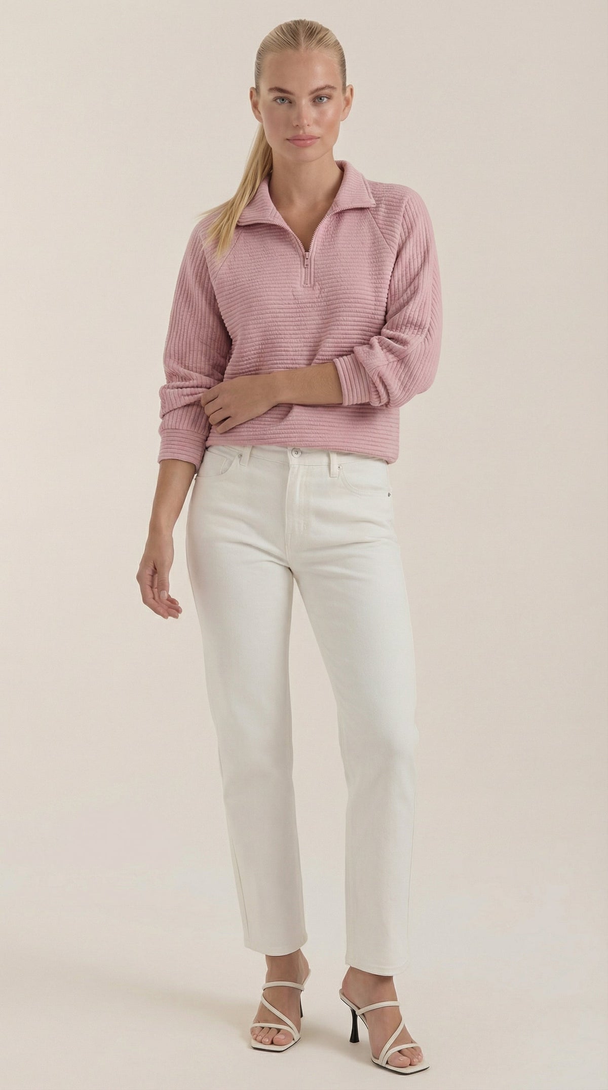 Melinda Quarter-Zip Polo Pullover