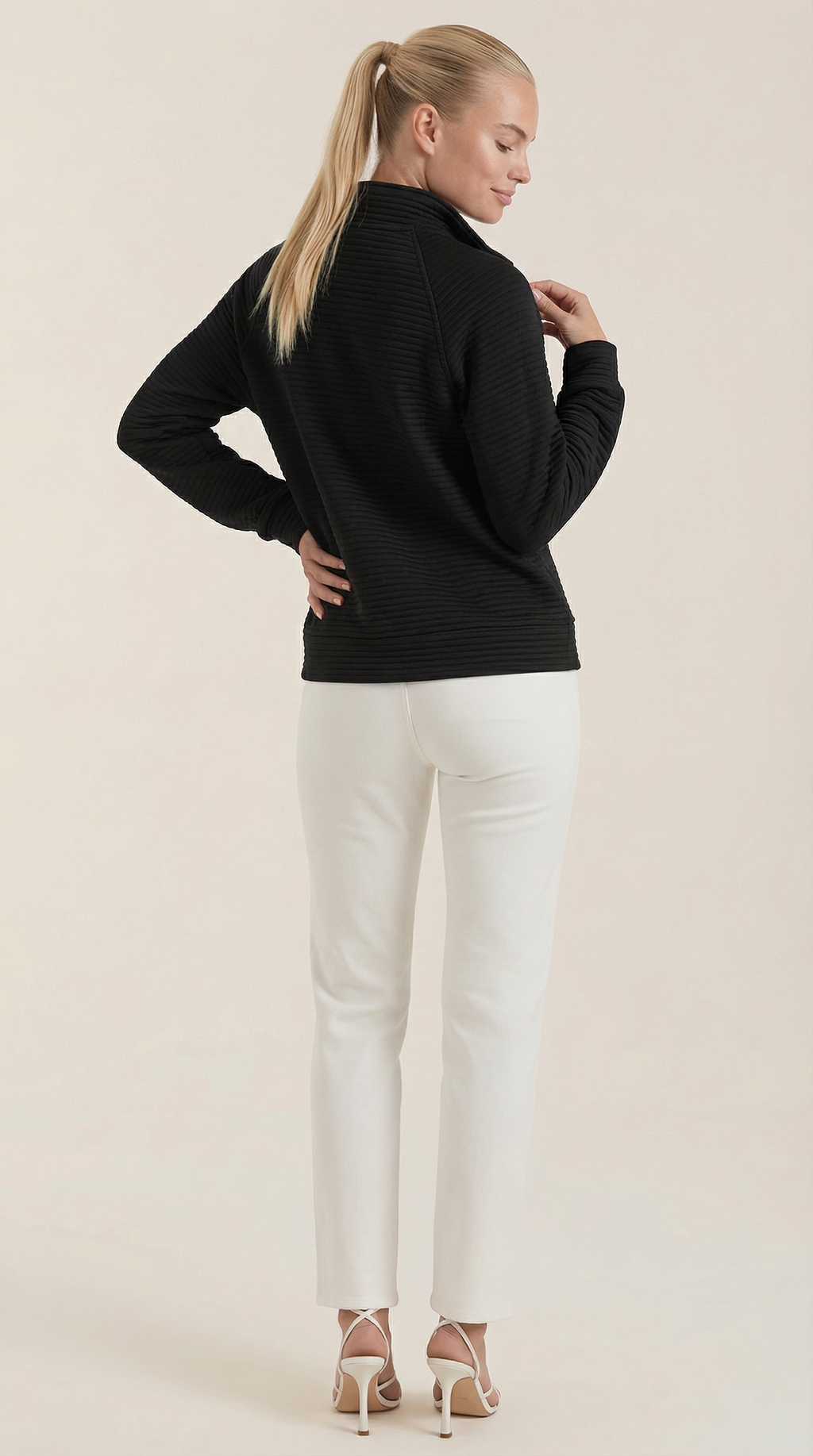 Melinda Quarter-Zip Polo Pullover