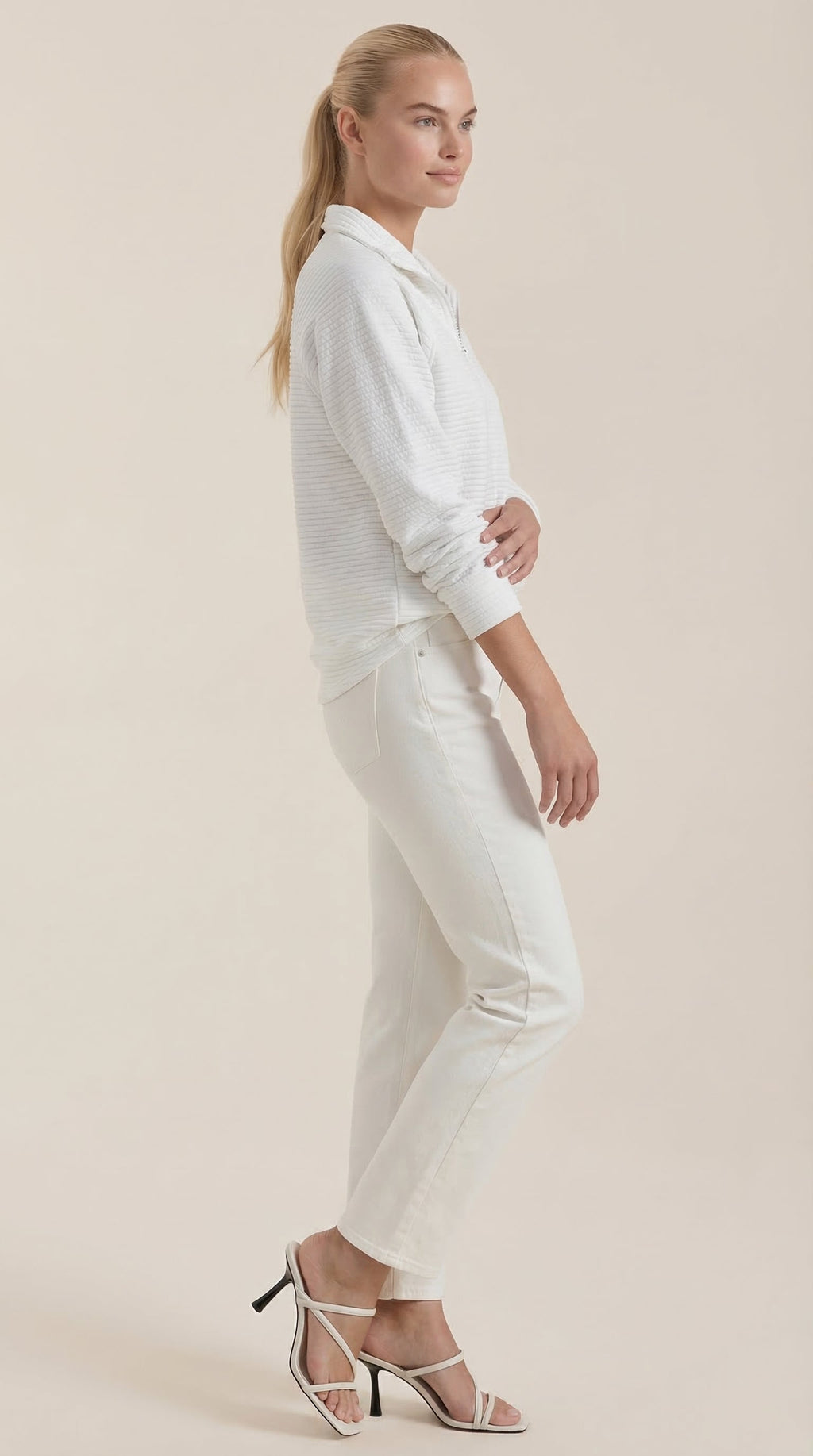 Melinda Quarter-Zip Polo Pullover