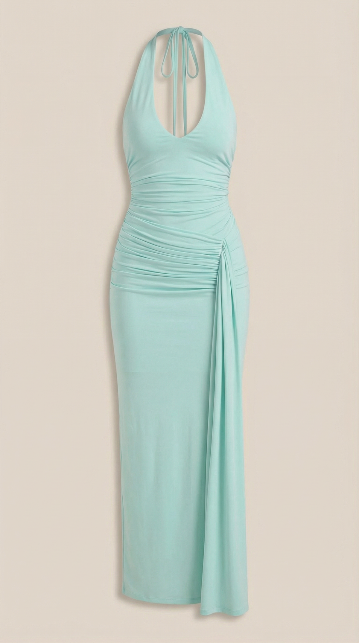 Vestido largo estilo halter Paulette