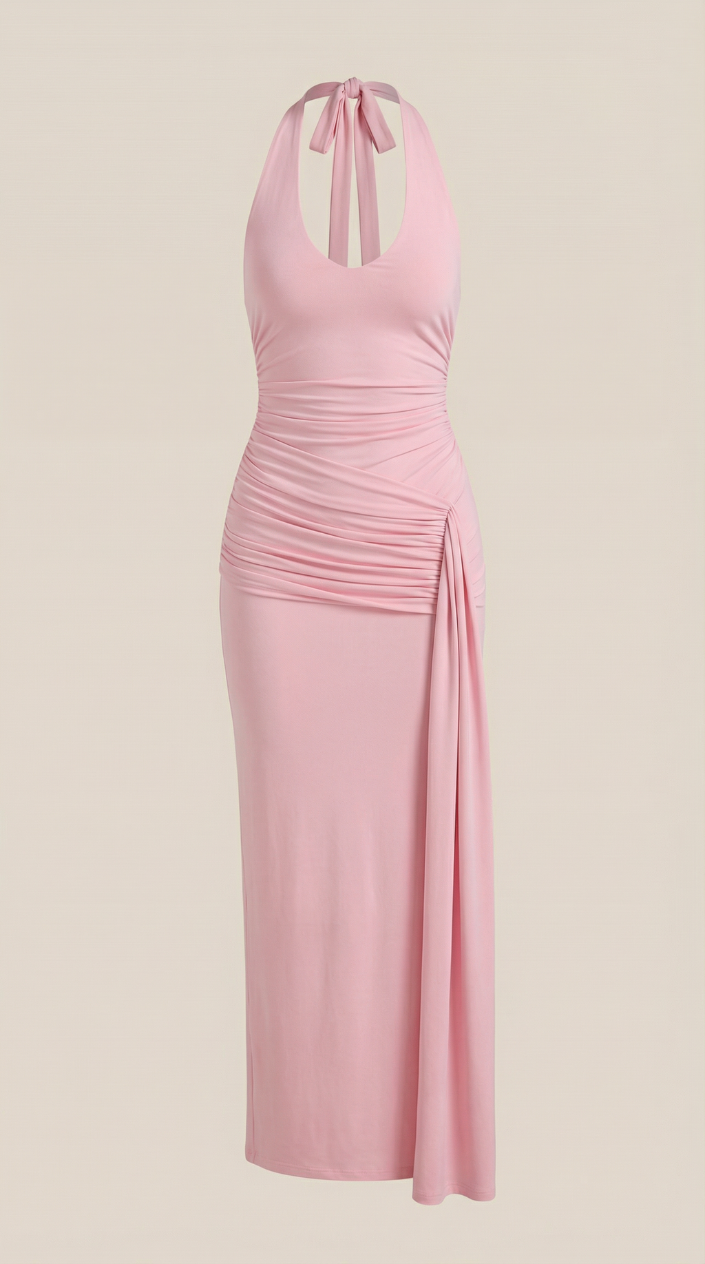 Vestido largo estilo halter Paulette