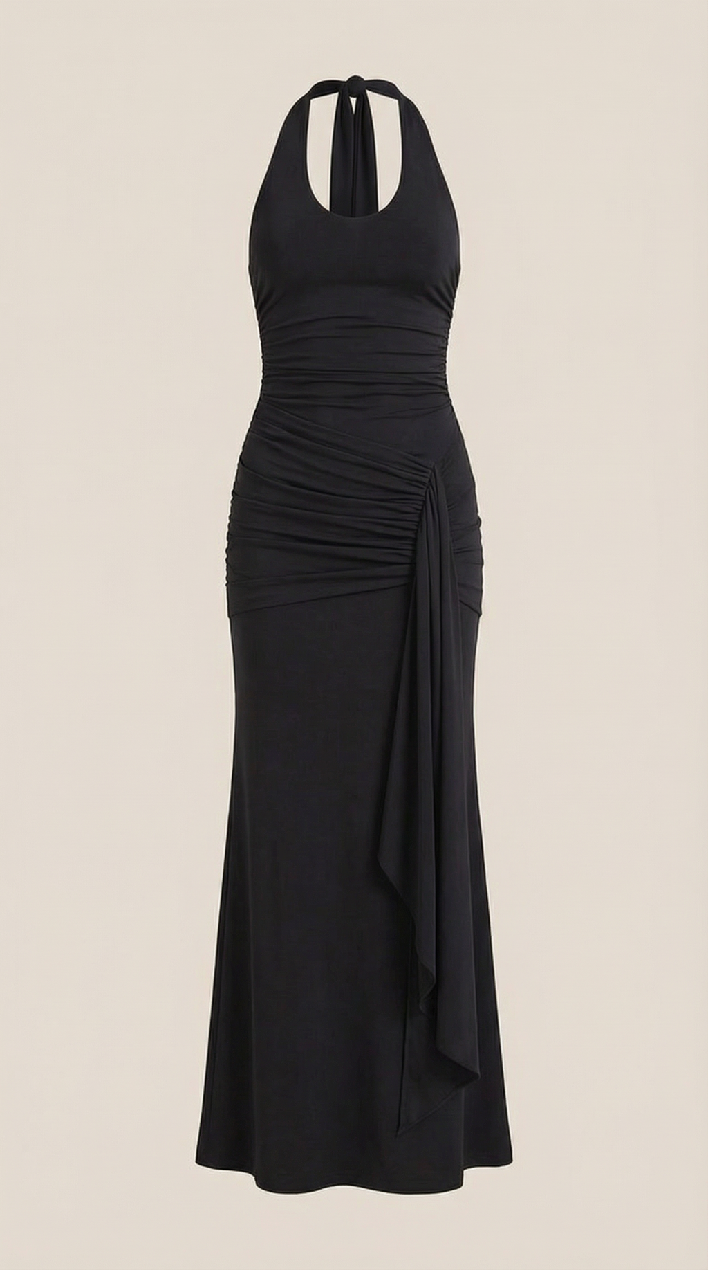 Vestido largo estilo halter Paulette