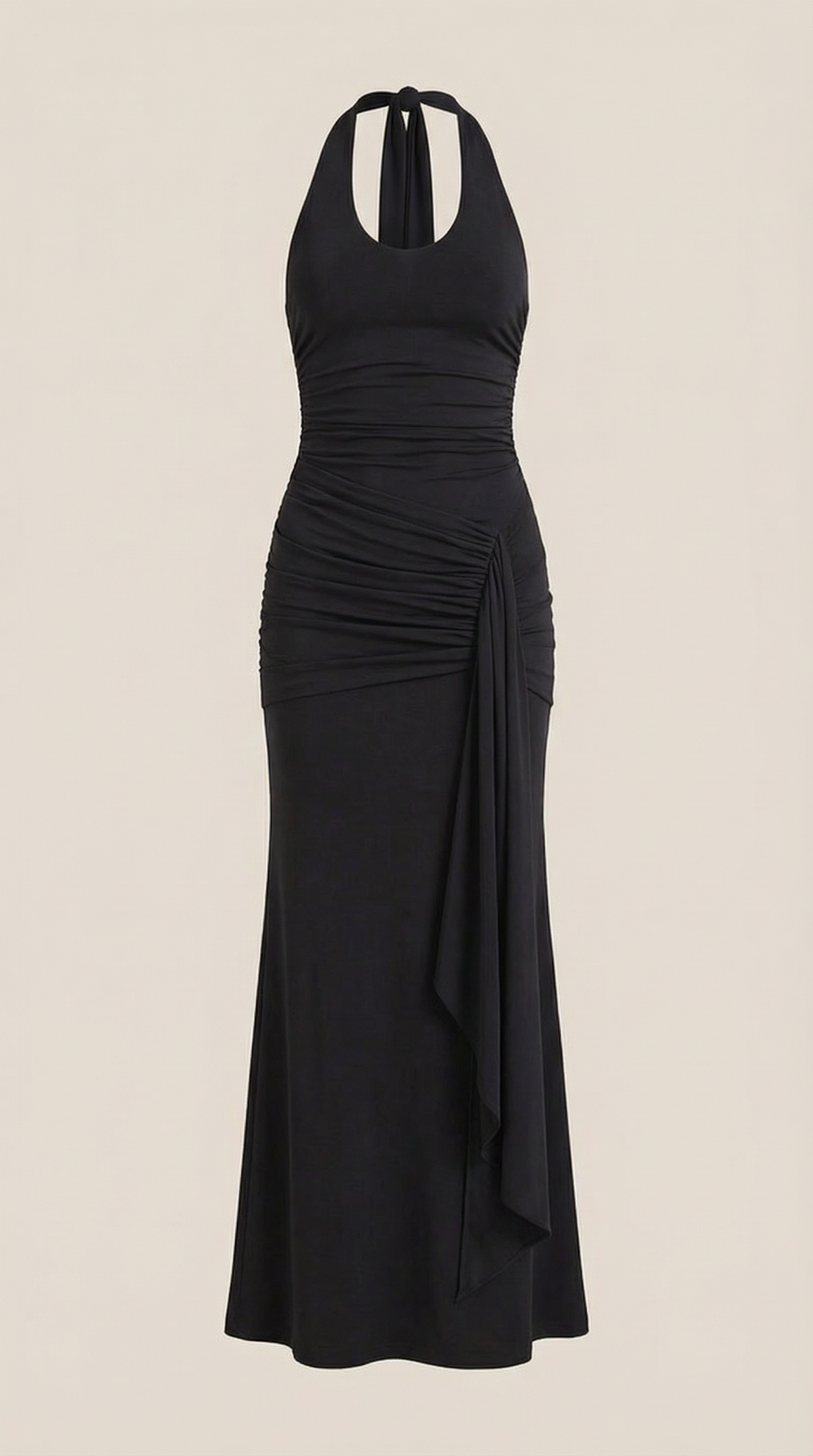 Vestido largo estilo halter Paulette