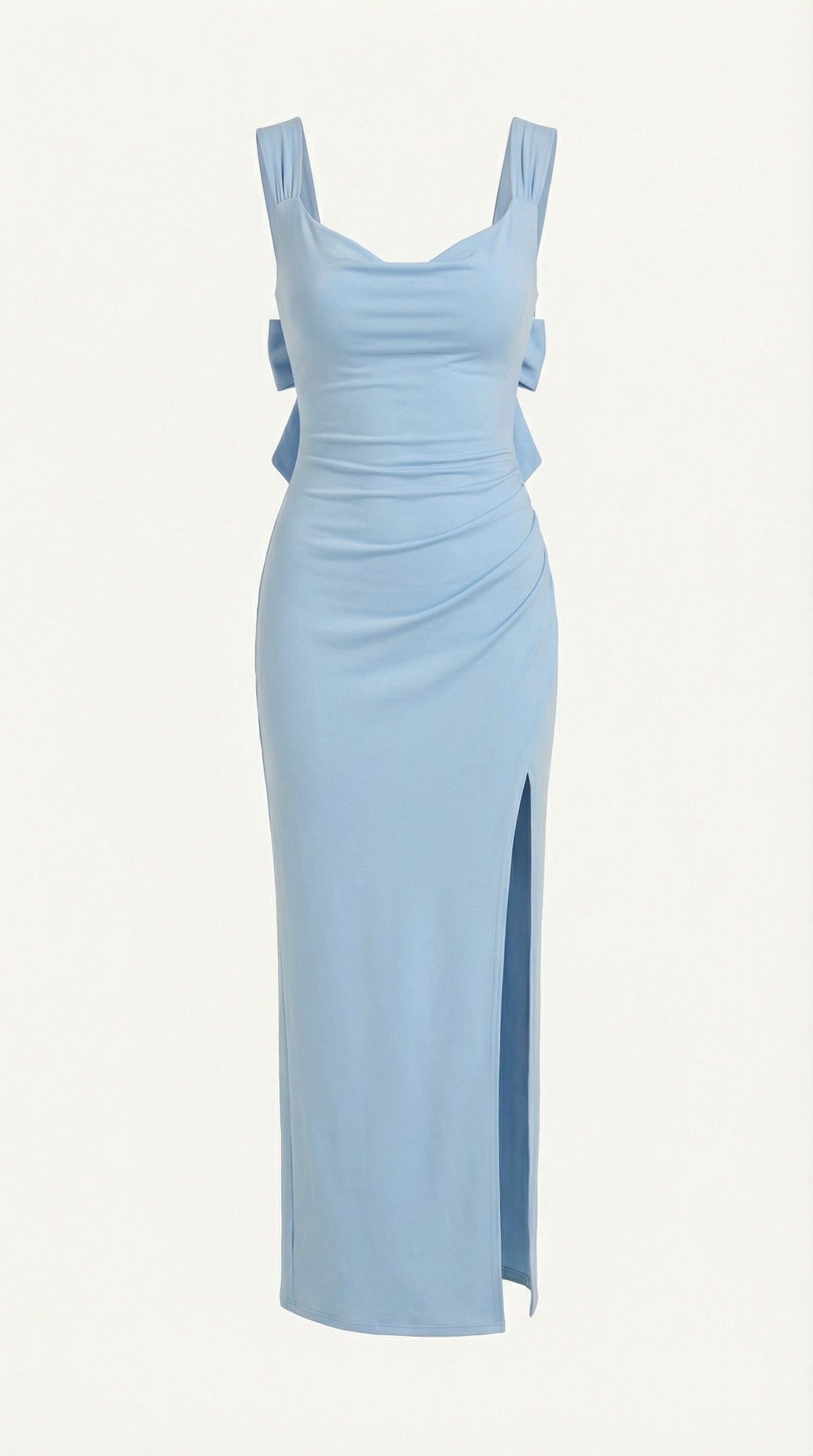 Vestido Largo Rhoda con Detalles Fruncidos