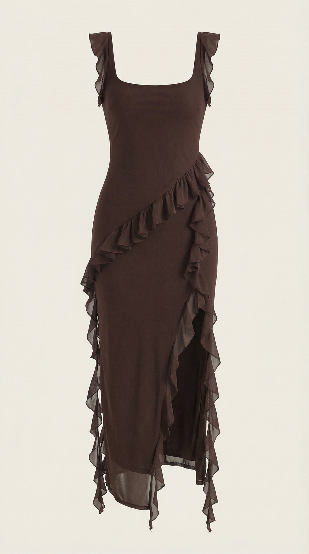 Maxi Vestido Susan con Detalles de Volantes